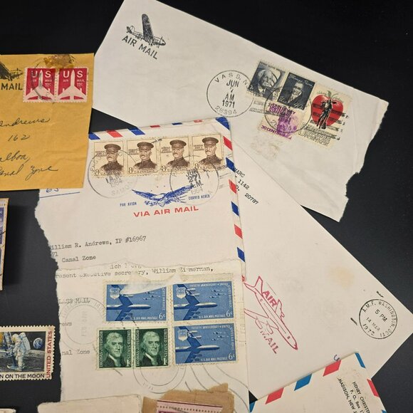 Vintage Air Mail Envelopes & Stamps United States Military and Air Mail LI3040 - Picture 3 of 10